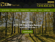 Tablet Screenshot of elitetreecare.com